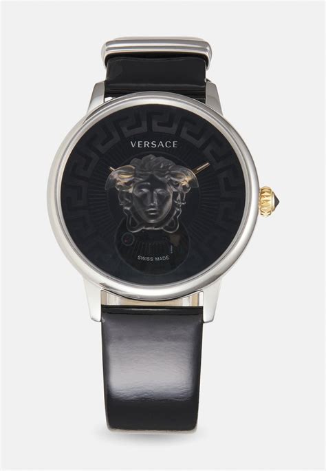 versace women's silver watch tortoise shell|Versace watches sale.